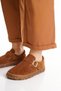 Genuine Leather Birken Model Buckle Loafer Winter Casual Daily Suede Women's Shoes Brown - 7