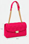 Laila Women's Stitched Chain Strap Hand and Shoulder Bag-Fuchsia - 4
