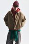 High Collar Hidden Button Coat - 3