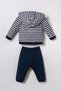 Baby Boy Hooded Navy Blue Cardigan Tracksuit Set 6-36 Months Navy Blue - 4