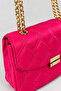 Laila Women's Stitched Chain Strap Hand and Shoulder Bag-Fuchsia - 5