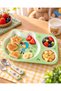 Kral Şakir Themed 29 cm Children's Food Plate with Compartments – 3-Compartment Patterned Plate for Breakfast and Snacks - 2