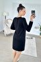 V-Neck Lace Detail Viscose Dress 7K138 - 4
