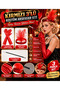 1920S Style Red Feather Headband, Red Patent Leather Gloves and Cigarette Holder Set