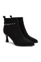 Women's Boots K26-0010 Beige Stone Embellished Accessories Pointed Toe Thin Goblet Heels Stylish Evening Dress Shoes - 3