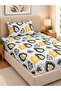 Bedsheet Set, Abstract Leaf Pattern, 100% Cotton, 125 GSM