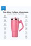 Temp Guard Vacuum Insulated Travel Mug –180° Rotating Handle, 24H Cold & 12H Hot Retention 950ml-Rose Red - 2