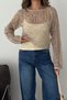 Women's Sequined Transparent Blouse and Strappy Tank Top 2-Piece Set - 2