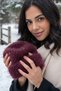 Women's Plush Furry Ribbed Beanie and Fingerless Gloves Set - 4