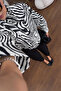 New Season Stand Collar Zebra Patterned Bomber Coat Jacket - 3