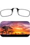نظارات القراءة المستطيلة ThinOptics Universal Pod، إطارات زرقاء/حافظة سوداء، 1 ×