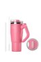 Temp Guard Vacuum Insulated Travel Mug –180° Rotating Handle, 24H Cold & 12H Hot Retention 950ml-Rose Red - 5