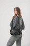 Washable Leather Cross Shoulder Bag Multi-Compartment Soft Textured Stylish Daily Bag Black 18172 - 3