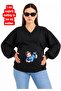 3 Yarn Combed Cotton Printed Pregnant Women's V-Neck Sweatshirt Jr5