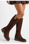 Zrne-C03 Premium Brown Suede Orthopedic Women's Boots - 4