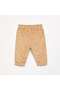 Printed Corduroy Pants Beige - 4