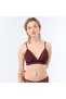 حمالة صدر مثلثة الشكل من الدانتيل باللون الأرجواني الداكن