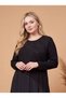 Crew Neck Stone Embroidered Garnished Combed Cotton Fabric Full Length Dress - 4