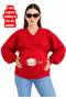3 Yarn Combed Cotton Zippered Baby Pregnant V-Neck Sweatshirt Jr4