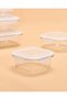White Plain Square Glass Storage Box With Lid - 2