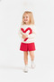 Baby Girl Houndstooth Patterned Shorts Skirt 1-4 Years Fuchsia
