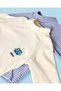 Infant Boys Cream and Blue High-Neck T-Shirts, 2 Pack - 2