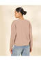 Women Grey Plain Crew Neck Sweatshirt - 3