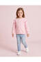 Girls Pink Frilled Sweatshirt - 2