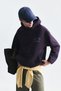 Oversize printed hooded sweatshirt
