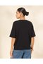 Women Black Printed Interlock T-Shirt - 3
