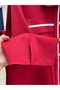 Elvira Gold Buttoned Ribbon Detailed Trouser Suit-Pn3271 Red - 5