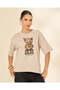 Women Brown Printed Interlock T-Shirt