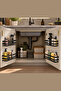 Four Easy-To-Install Stainless Metal Cabinet Organizer Shelves, 4 Adhesive Kitchen Organizers - 3