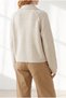 Women's Stone Stitch Detailed Double-Sided Zippered Knitwear Jacket Ckt-19000542 - 5
