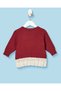 Infant Girls Burgundy Lace-Hem Pullover - 4