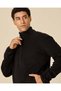 Men Black Full-Zip Polar Fleece Jacket - 4