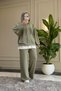 6653 - Stylish Comfortable Loose Viscose Soft Modal Fabric Peach Fabric Garnished Zippered Hooded Women's Set - 3