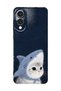Samsung Galaxy S25 Edge Compatible Shark Costume Cat Pattern Transparent Phone Case
