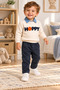 Baby Boy Happy 3-Piece Suit Stylish Combination for Holidays - 4