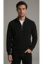 Men's Half Zipper Mock Neck Corded Fabric Slim Fit Knitwear Sweater - 5