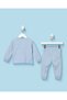 Infant Boys Blue Striped Pyjama Set With Socks (3 Piece) - 2