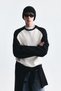 Color Blocked Textured Sweatshirt - 3