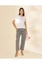 Women White Printed Ribbed T-Shirt - 5