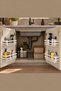 Four Easy-To-Install Stainless Metal Cabinet Organizer Shelves, 4 Adhesive Kitchen Organizers - 3