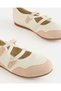 Girls Pink And Cream Material Block Sneakerina - 3