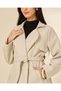 Women Beige Short Trench Coat - 4