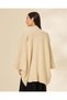Women Cream Open-Front Knit Cardigan With Wide Sleeves - 3