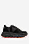 Men's thick soled sneaker shoes real leather taven black