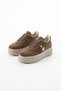 Women's Brown Medium High Sole Buckle Comfortable Walking Shoes - 3
