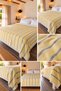 100% Cotton 2-Person Pike 240X220 cm Yellow Earth Color - 2